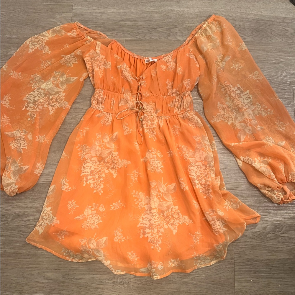 Hello Molly hidden kisses dress orange